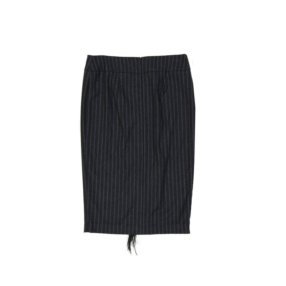 Brunello Cucinelli Grauer Maxirock aus reiner Schurwolle by Brunello Cucinelli