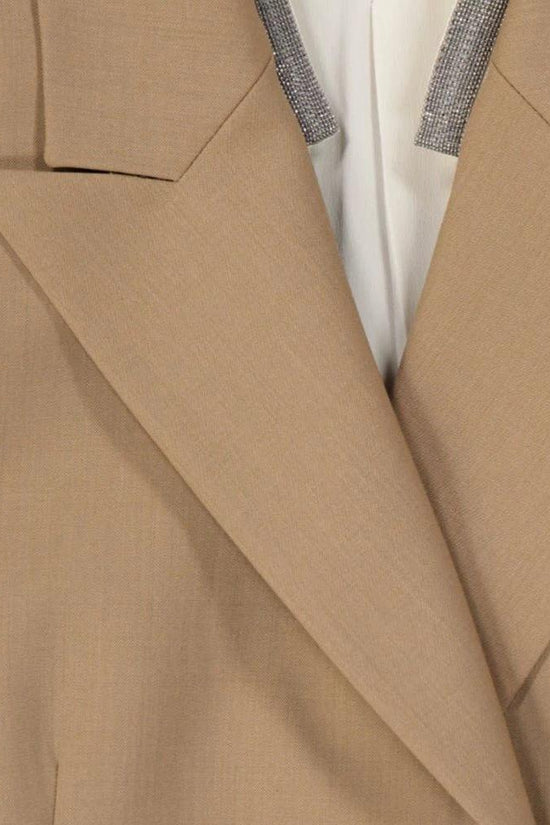 Brunello Cucinelli Brauner Wollmantel by Brunello Cucinelli