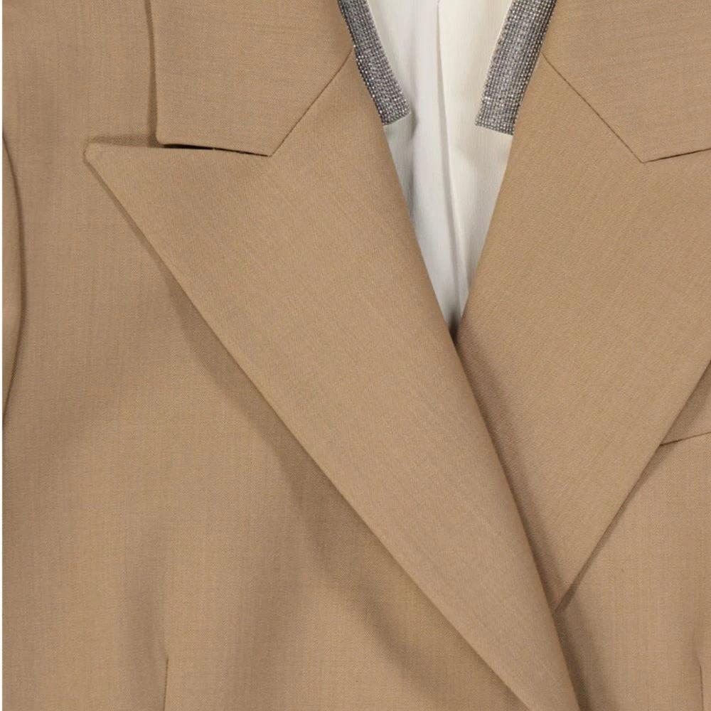 Brunello Cucinelli Brauner Wollmantel by Brunello Cucinelli