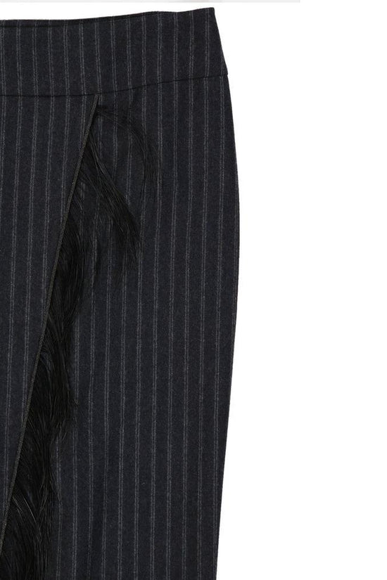 Brunello Cucinelli Grauer Maxirock aus reiner Schurwolle by Brunello Cucinelli