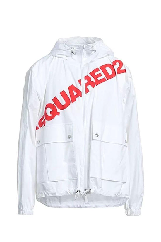 Dsquared² Weiße Baumwoll-Shell-Jacke by Dsquared²