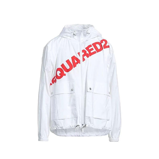 Dsquared² Weiße Baumwoll-Shell-Jacke by Dsquared²
