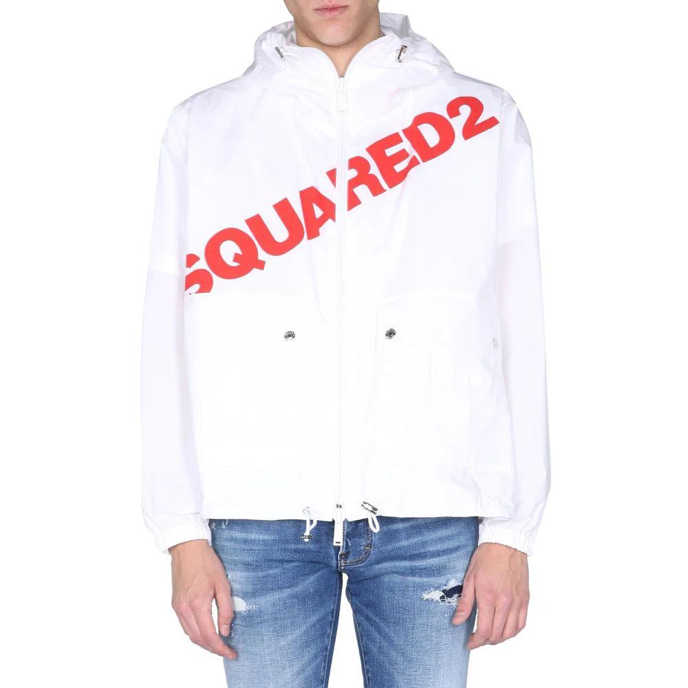 Dsquared² Weiße Baumwoll-Shell-Jacke by Dsquared²