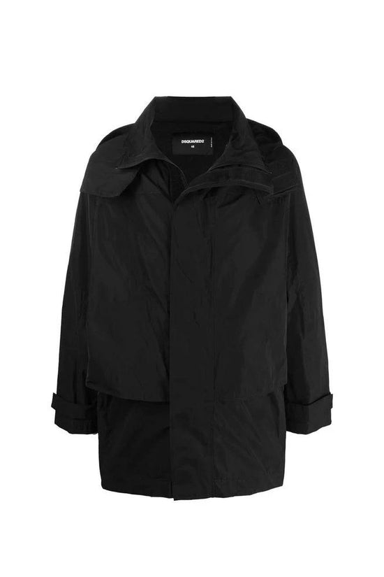 Dsquared² Schwarze Nylon-Shell-Jacke by Dsquared²