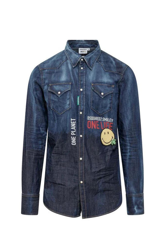 Dsquared² Blaues Denim-Hemd by Dsquared²