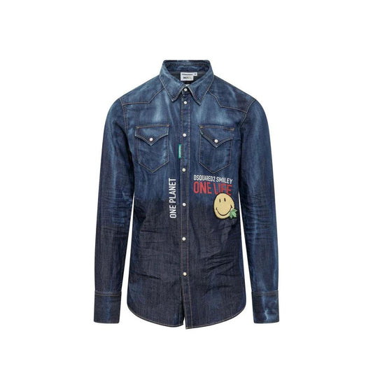 Dsquared² Blaues Denim-Hemd by Dsquared²