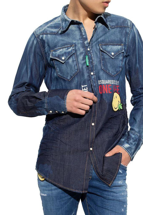 Dsquared² Blaues Denim-Hemd by Dsquared²