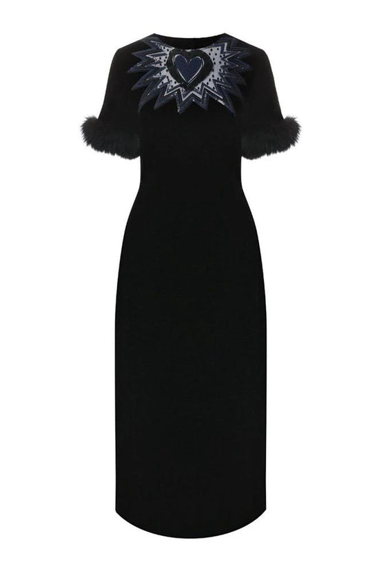 Fendi Schwarzes Cocktailkleid aus Viskose by Fendi