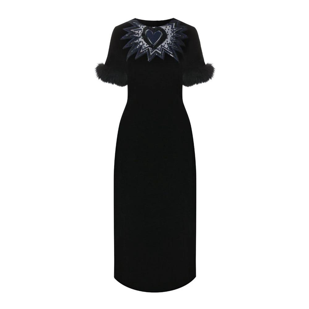 Fendi Schwarzes Cocktailkleid aus Viskose by Fendi