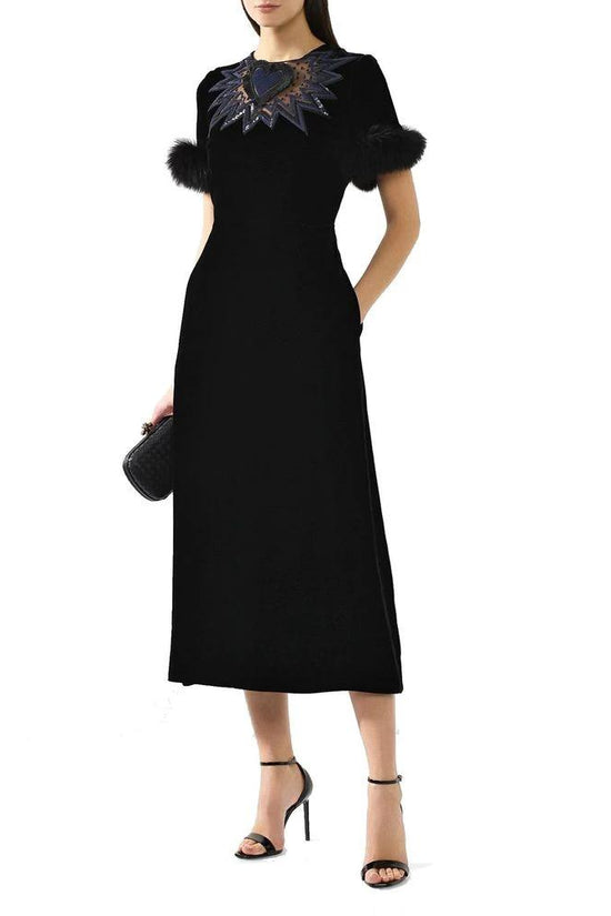 Fendi Schwarzes Cocktailkleid aus Viskose by Fendi