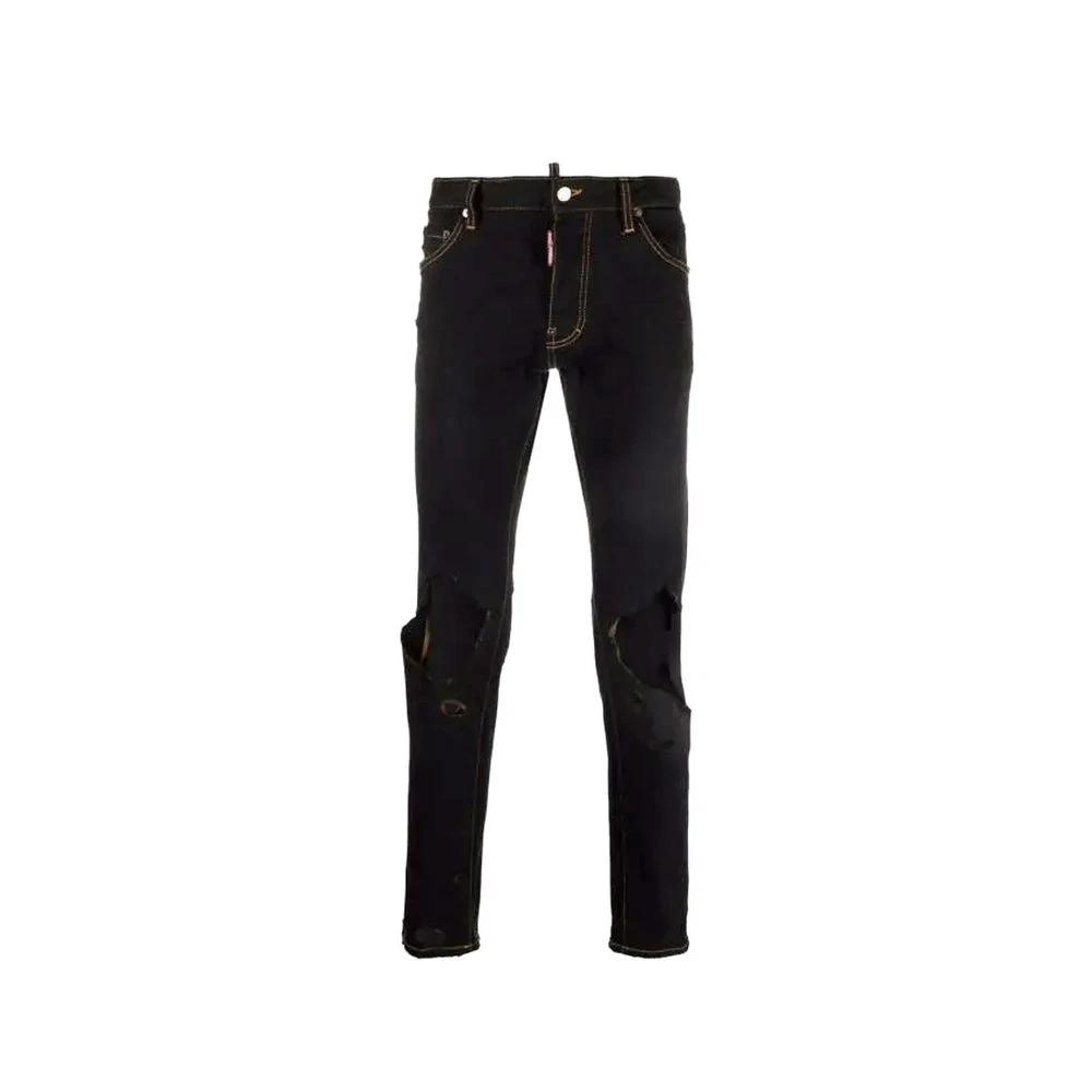 Dsquared² Schwarze Baumwoll-Jeans Denim by Dsquared²