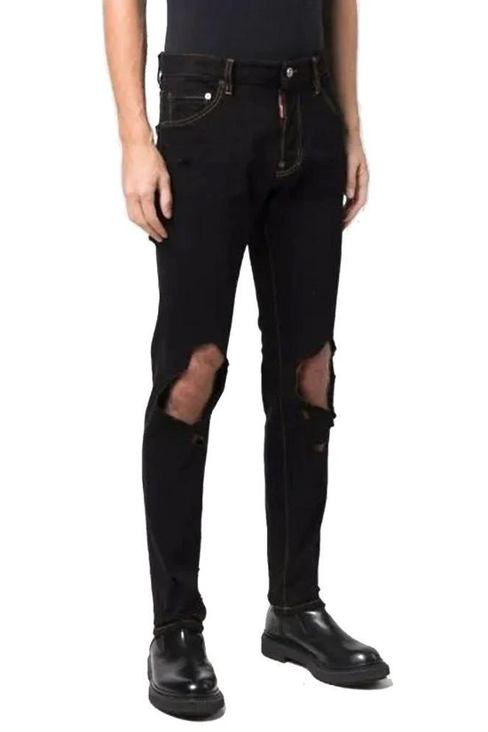Dsquared² Schwarze Baumwoll-Jeans Denim by Dsquared²