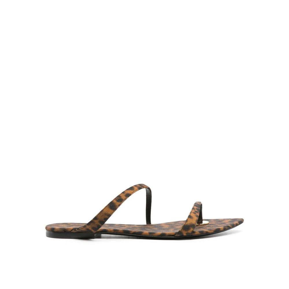 Saint Laurent Braune Stoff-Sandalen by Saint Laurent
