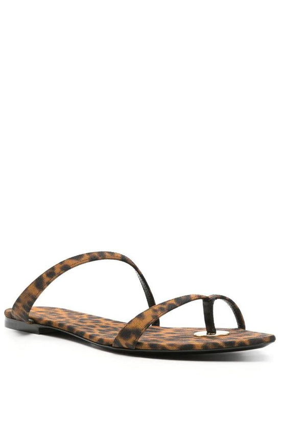 Saint Laurent Braune Stoff-Sandalen by Saint Laurent