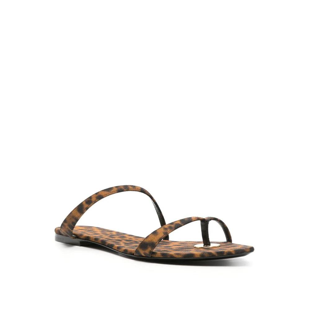 Saint Laurent Braune Stoff-Sandalen by Saint Laurent