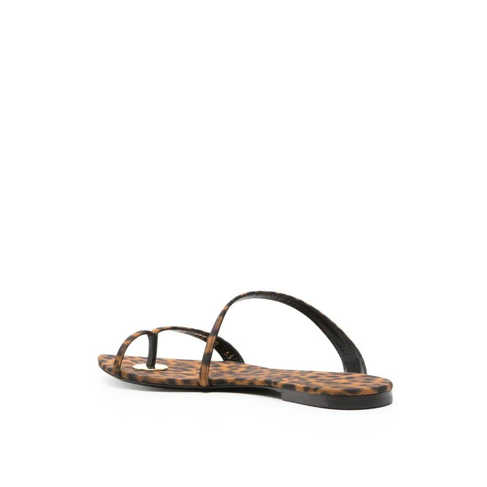 Saint Laurent Braune Stoff-Sandalen by Saint Laurent