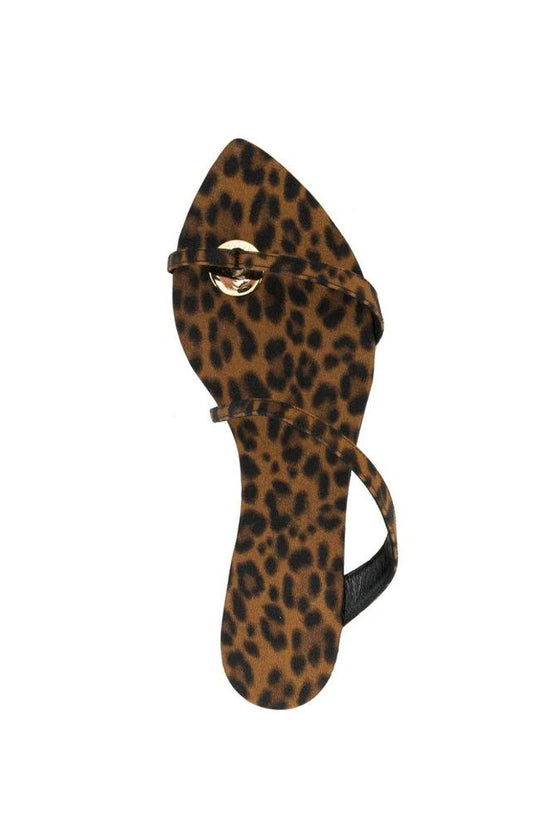Saint Laurent Braune Stoff-Sandalen by Saint Laurent