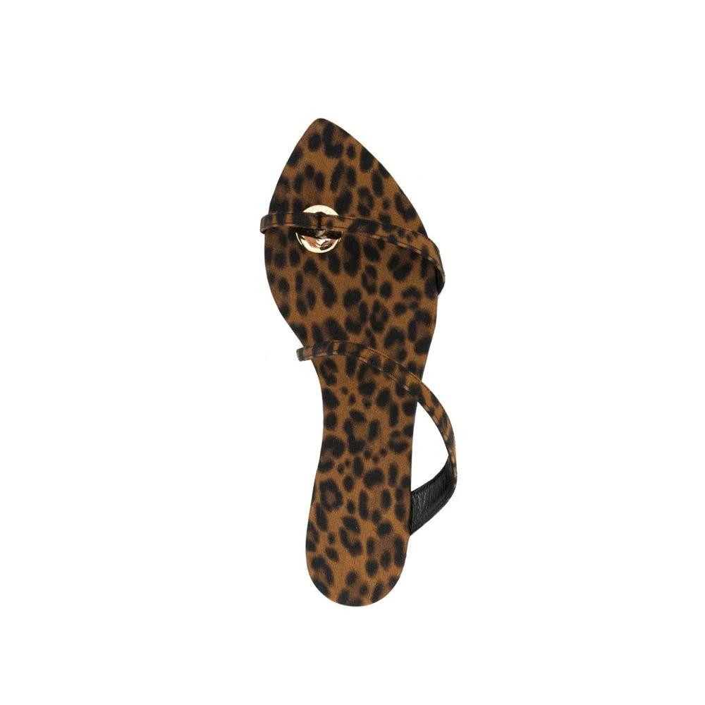 Saint Laurent Braune Stoff-Sandalen by Saint Laurent