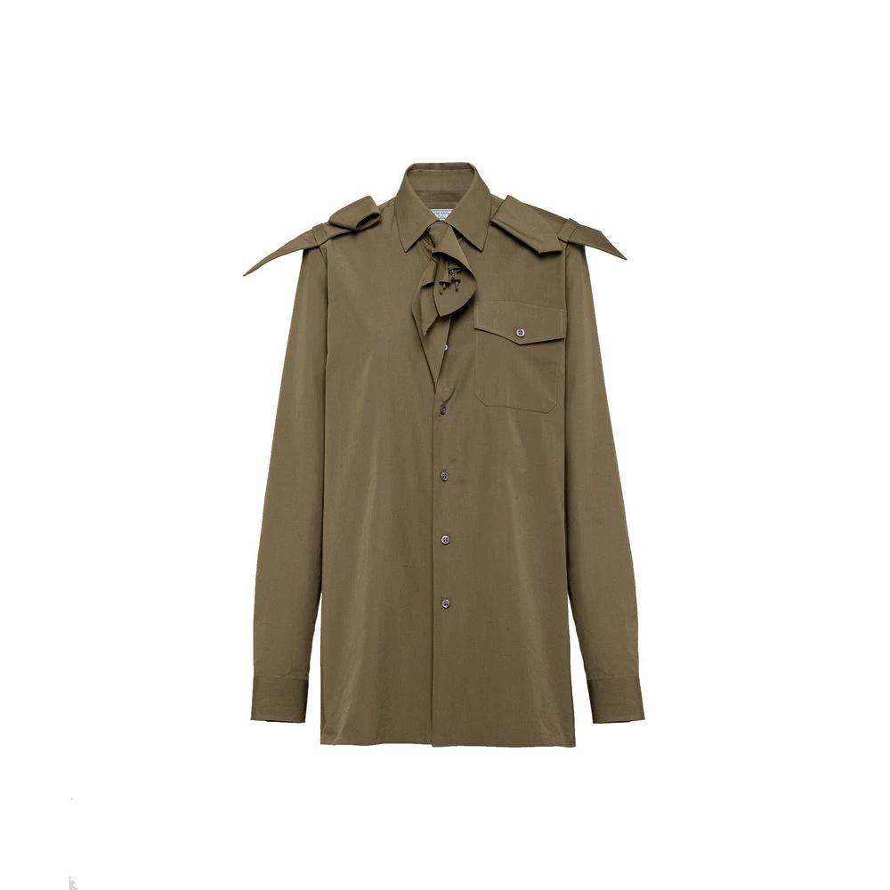Prada Zweifarbige Baumwoll-Hemdbluse by Prada