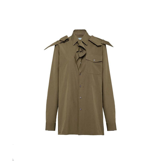 Prada Zweifarbige Baumwoll-Hemdbluse by Prada