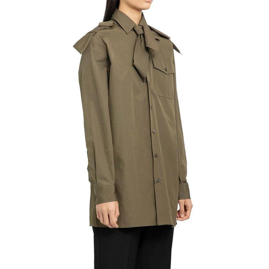 Prada Zweifarbige Baumwoll-Hemdbluse by Prada