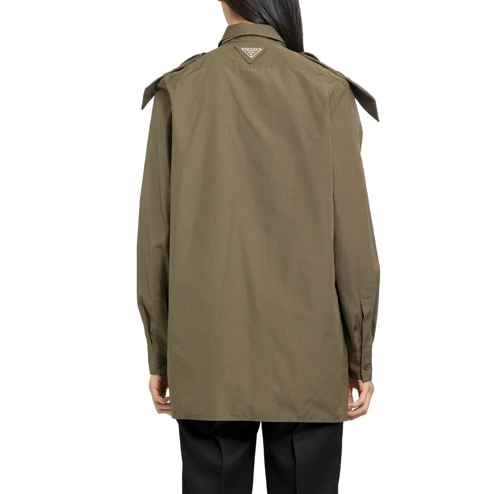 Prada Zweifarbige Baumwoll-Hemdbluse by Prada