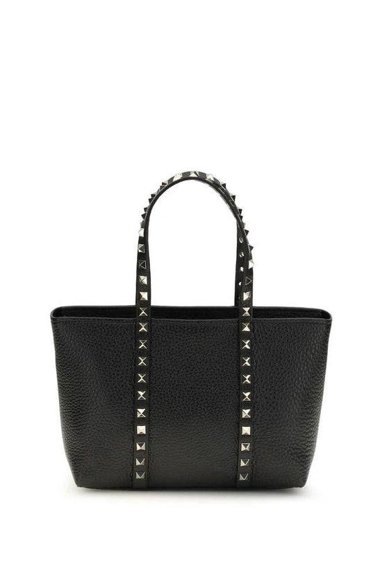 Valentino Garavani Schwarze Bos Taurus Kalbsleder Schultertasche by Valentino Garavani
