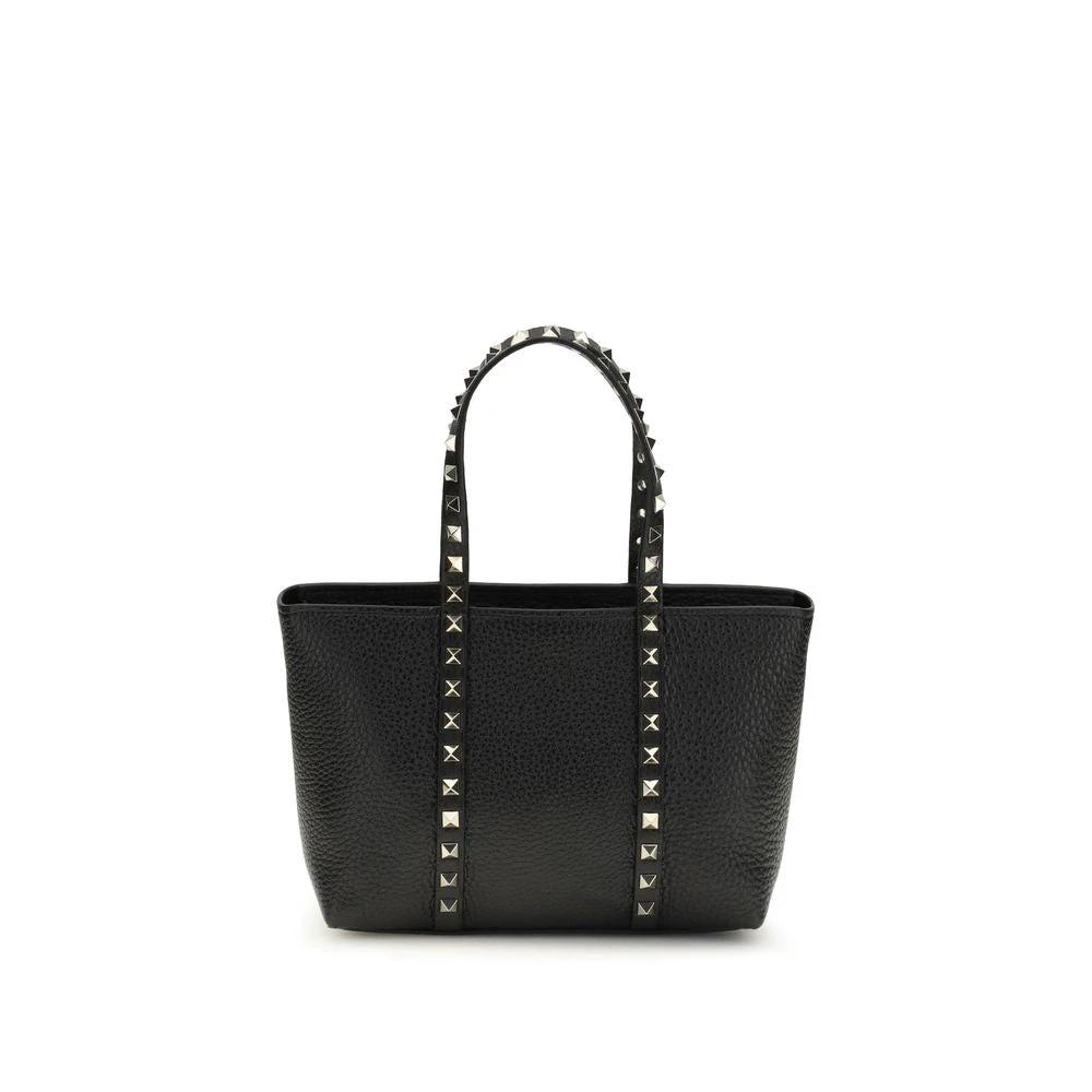 Valentino Garavani Schwarze Bos Taurus Kalbsleder Schultertasche by Valentino Garavani