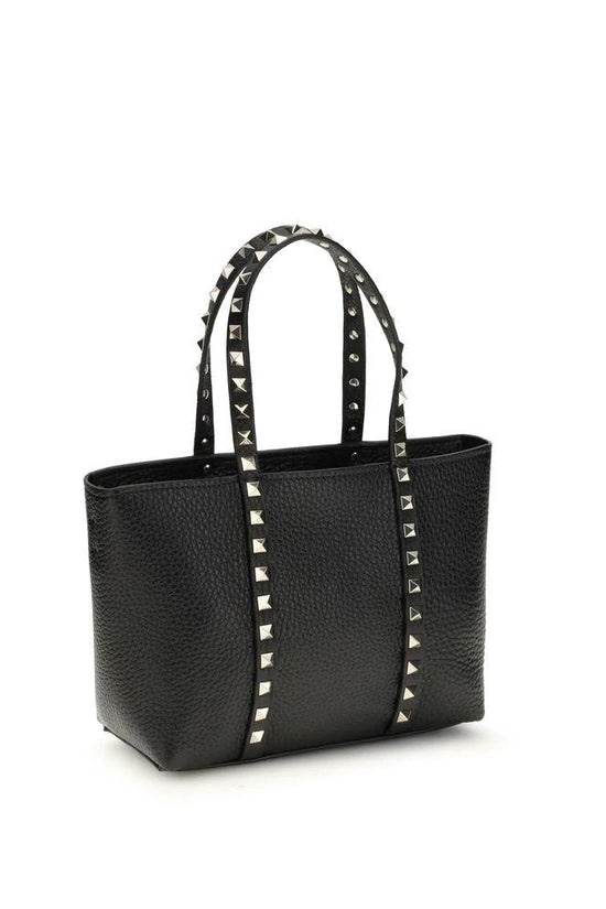 Valentino Garavani Schwarze Bos Taurus Kalbsleder Schultertasche by Valentino Garavani