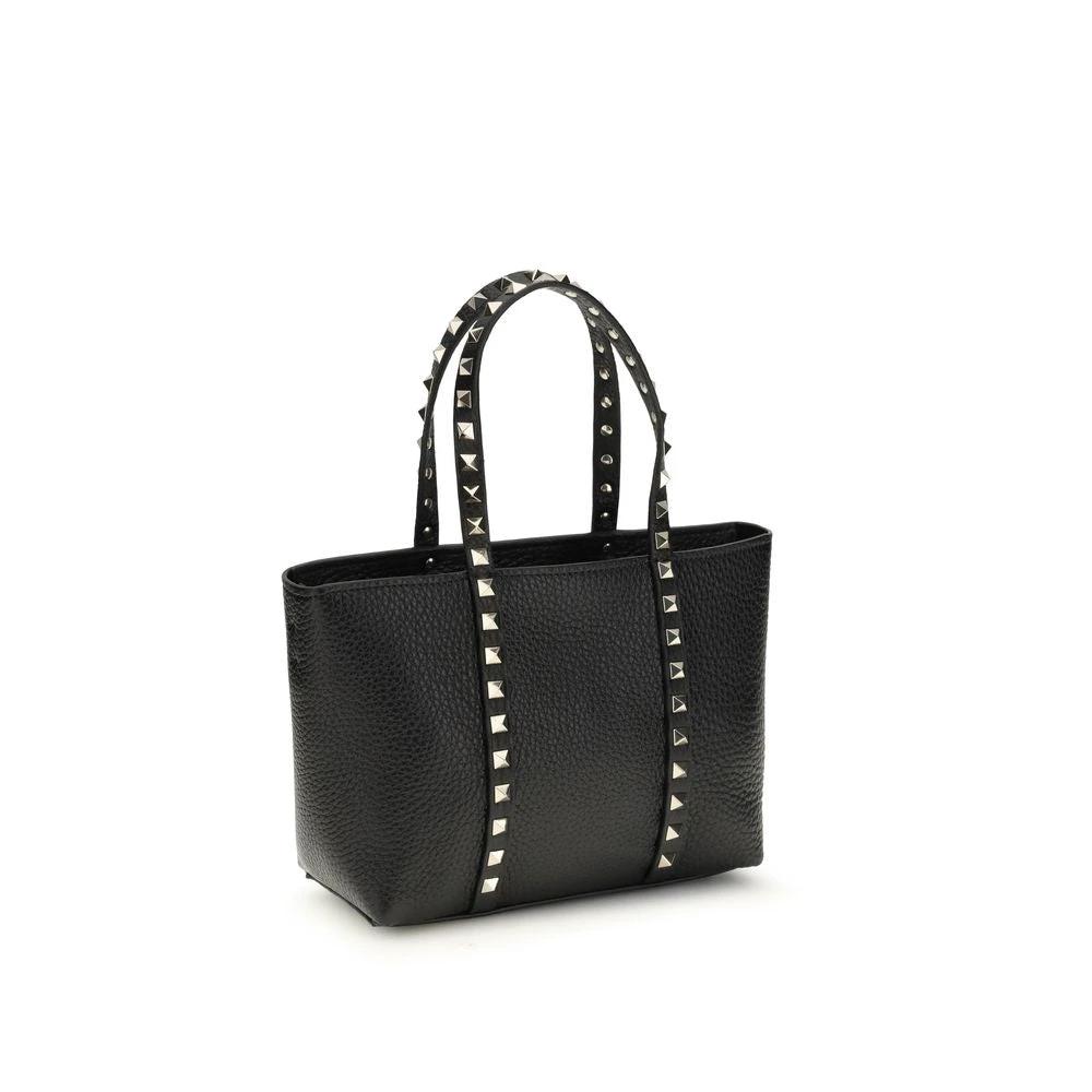 Valentino Garavani Schwarze Bos Taurus Kalbsleder Schultertasche by Valentino Garavani