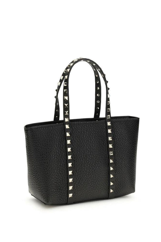 Valentino Garavani Schwarze Bos Taurus Kalbsleder Schultertasche by Valentino Garavani