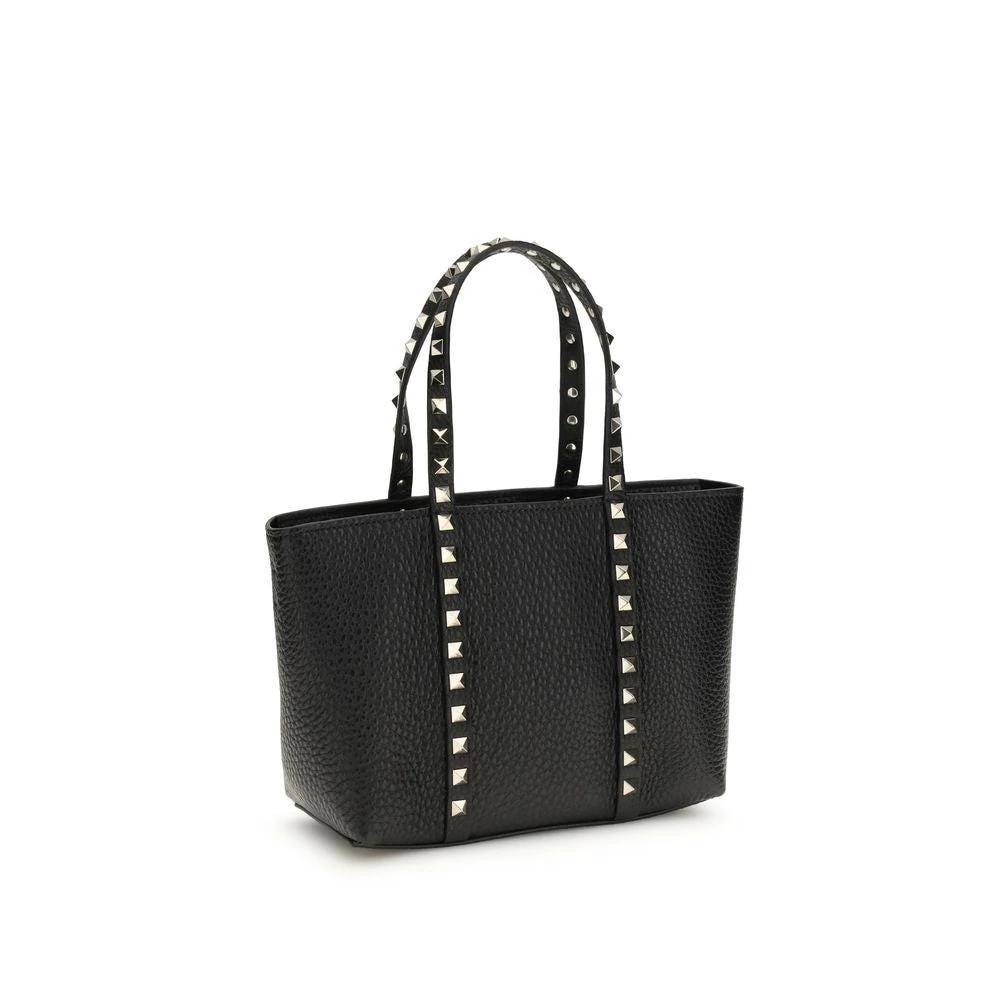 Valentino Garavani Schwarze Bos Taurus Kalbsleder Schultertasche by Valentino Garavani