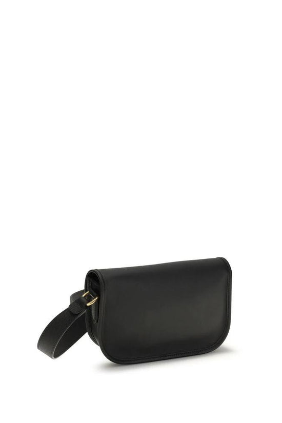 Valentino Garavani Schwarze Kalbsleder Bos Taurus Schultertasche by Valentino Garavani