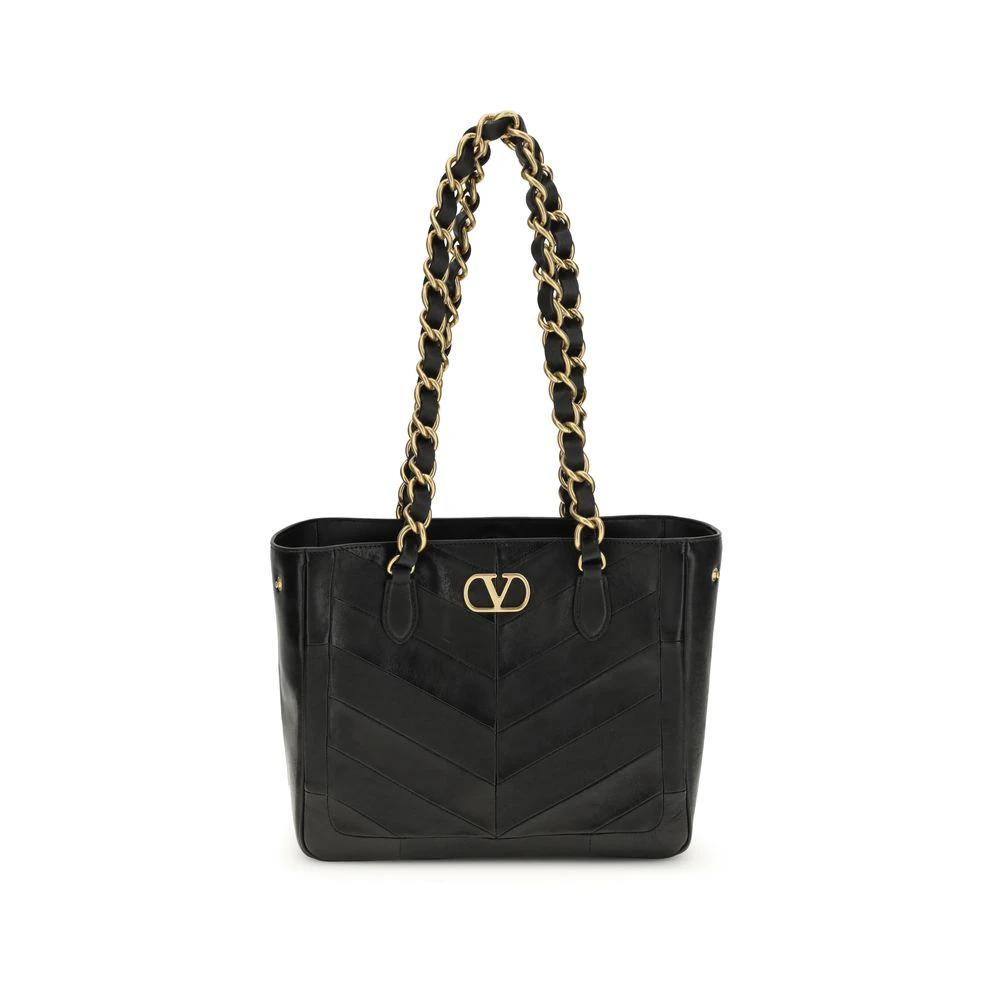 Valentino Garavani Schwarze Napa Leder / Kalbsleder Schultertasche by Valentino Garavani