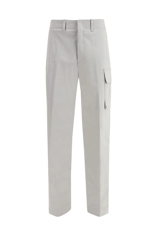 Fendi Silberne Baumwoll-Cargohose by Fendi