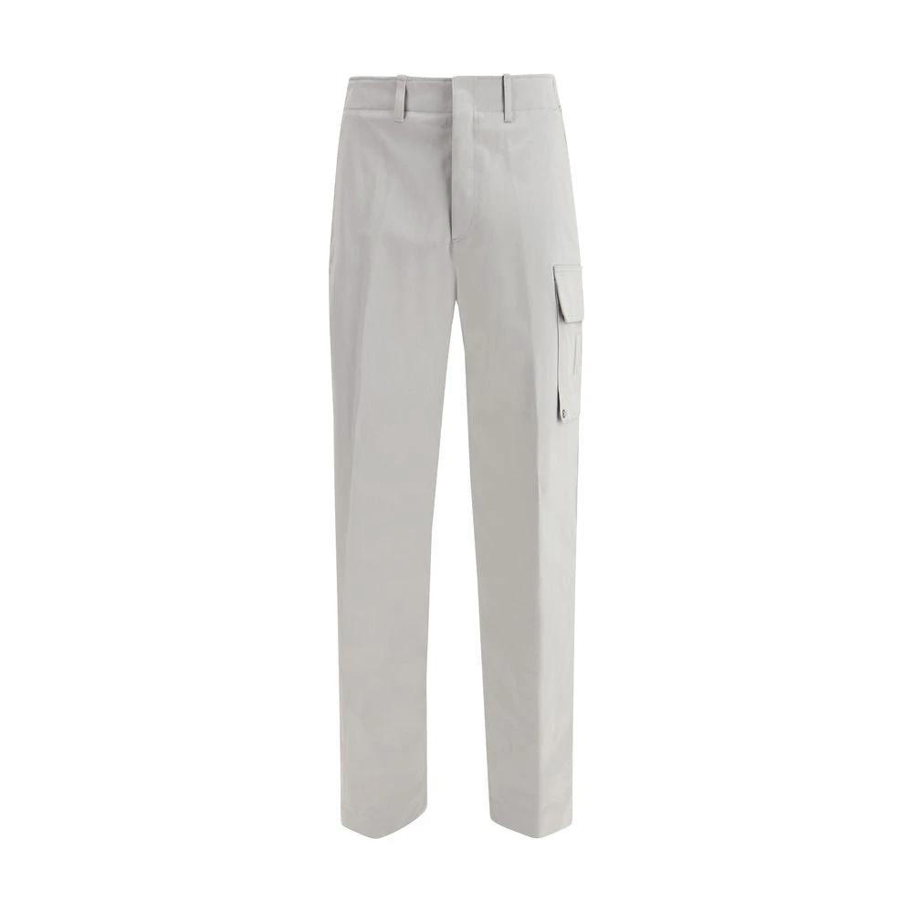 Fendi Silberne Baumwoll-Cargohose by Fendi
