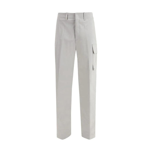 Fendi Silberne Baumwoll-Cargohose by Fendi