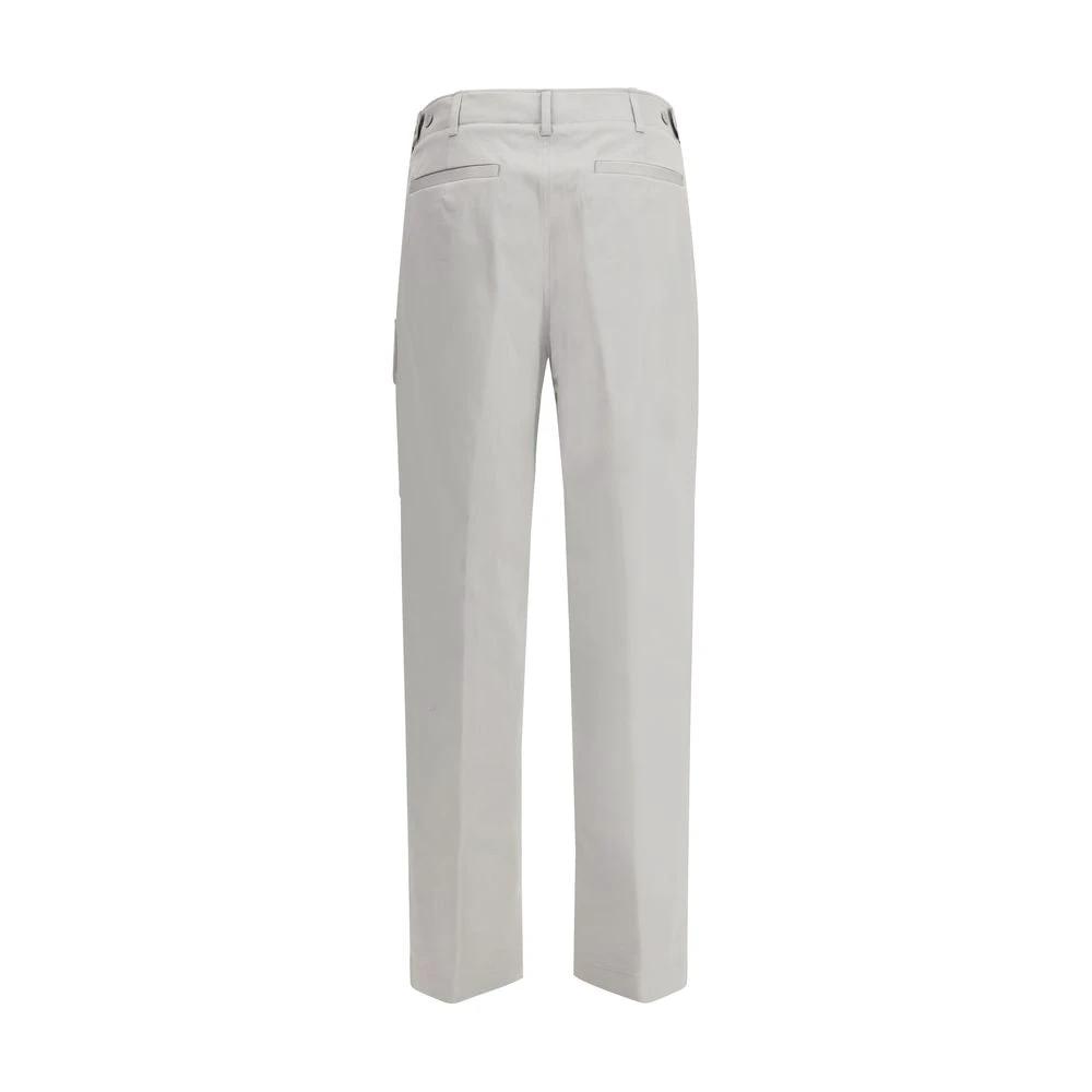 Fendi Silberne Baumwoll-Cargohose by Fendi