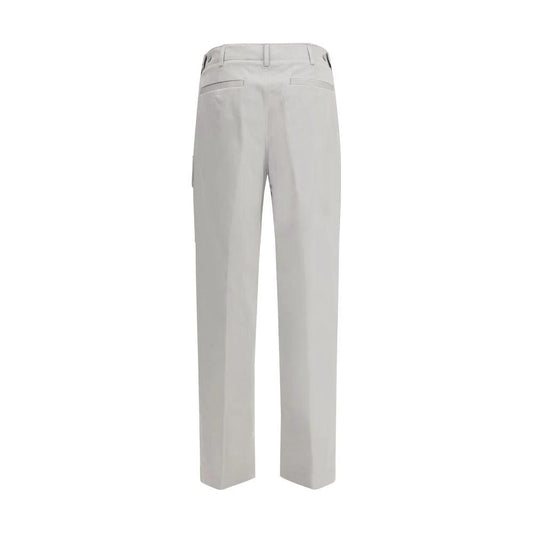 Fendi Silberne Baumwoll-Cargohose by Fendi