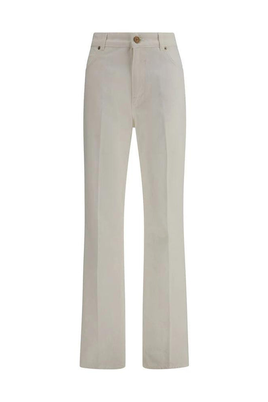 Balmain Weiße Jeans aus Baumwolle im geraden Schnitt by Balmain