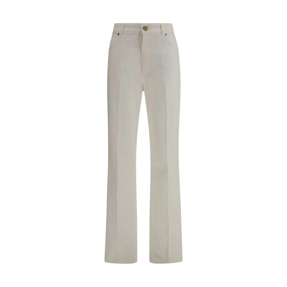 Balmain Weiße Jeans aus Baumwolle im geraden Schnitt by Balmain