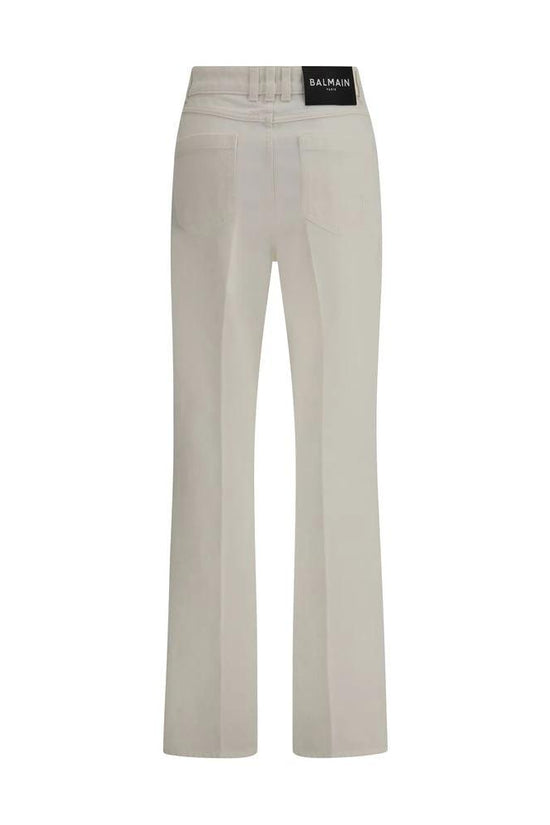 Balmain Weiße Jeans aus Baumwolle im geraden Schnitt by Balmain