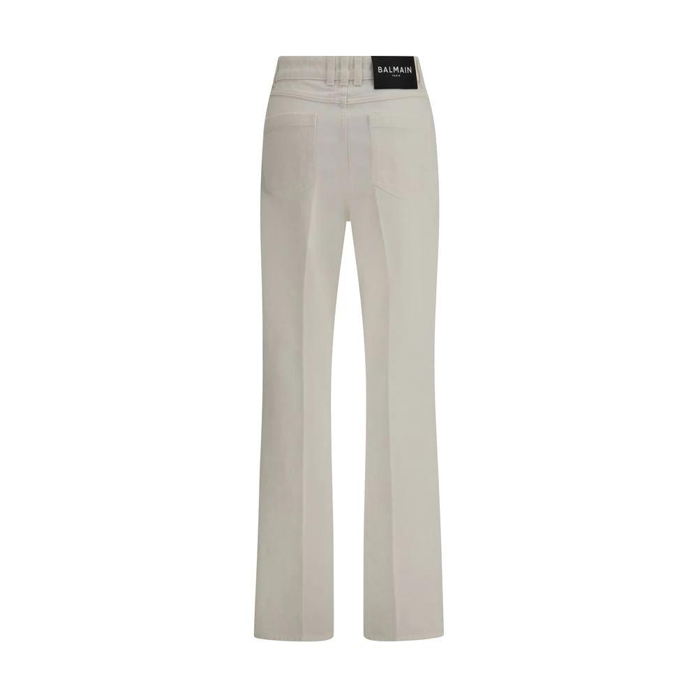 Balmain Weiße Jeans aus Baumwolle im geraden Schnitt by Balmain