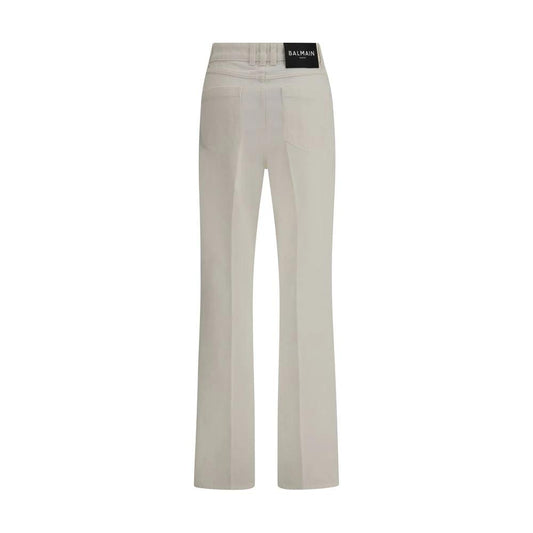Balmain Weiße Jeans aus Baumwolle im geraden Schnitt by Balmain