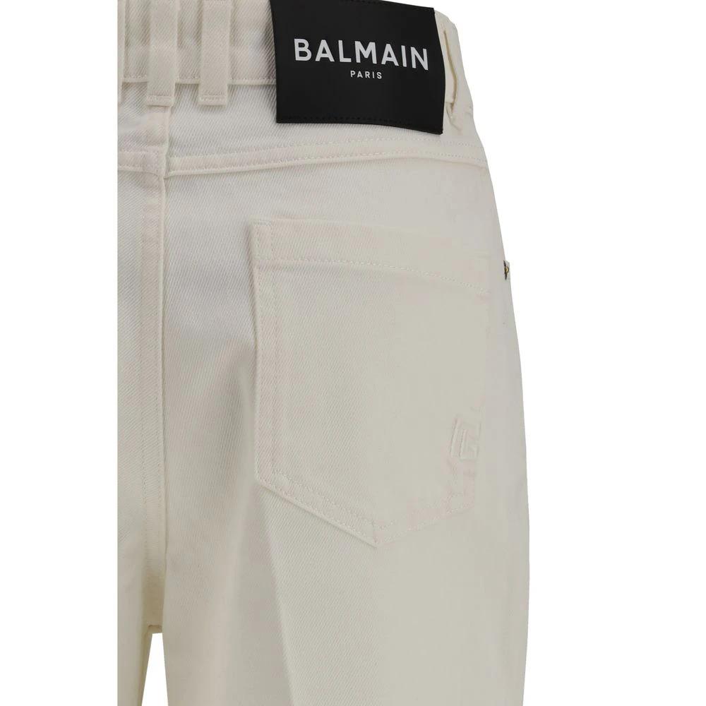 Balmain Weiße Jeans aus Baumwolle im geraden Schnitt by Balmain