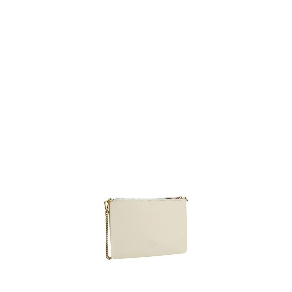 PINKO Beige Calf Leather Bos Taurus Schultertasche by PINKO