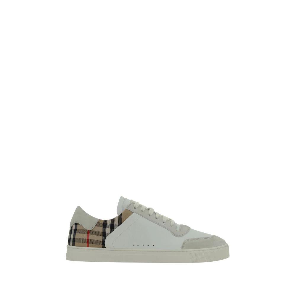 Burberry Weiße Low-Top-Sneaker aus Gummi by Burberry