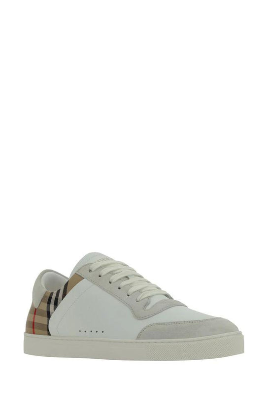 Burberry Weiße Low-Top-Sneaker aus Gummi by Burberry
