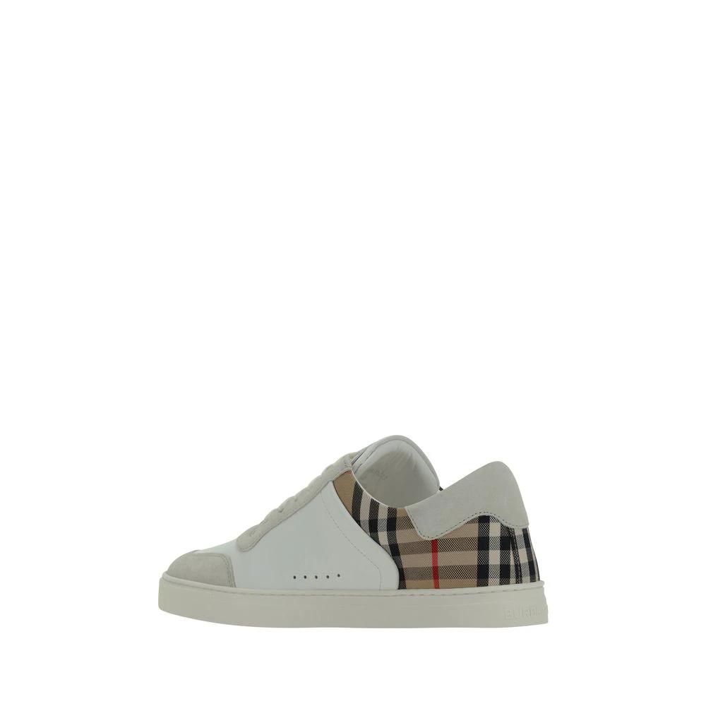 Burberry Weiße Low-Top-Sneaker aus Gummi by Burberry