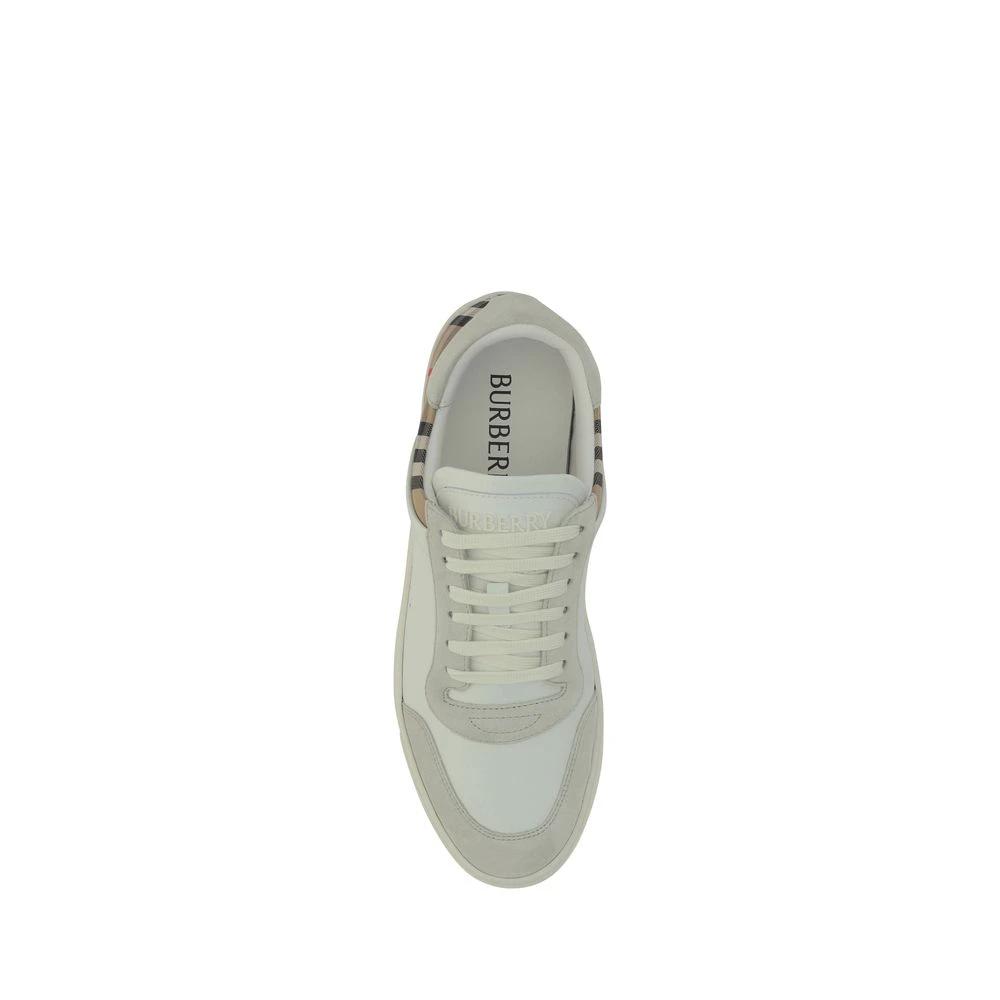 Burberry Weiße Low-Top-Sneaker aus Gummi by Burberry